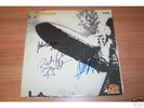 LED ZEPPELIN signed album lp by BONHAM + 3
