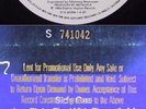 METALLICA Ride the Lightning White Label PROMO STAMP LP