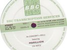 MARILLION Live BBC Transcription Services + CUESHEET