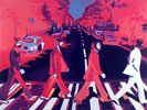 THE BEATLES ABBEY ROAD POP ART - HAND PAINTED - UFA