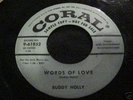 BUDDY HOLLY Coral 61852 - WORDS OF LOVE - PROMO /SAMPLE