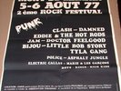 1977 PUNK FESTIVAL POSTER THE DAMNED.THE CLASH.THE JAM