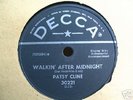 PATSY CLINE WALKIN AFTER MIDNIGHT 78 RPM RECORD DECCA