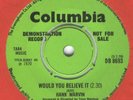 HANK MARVIN:WOULD YOU BELIEVE IT-RARE UNRELEASED DEMO
