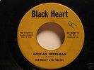 RARE bob marley & wailers AFRICAN HERBSMAN black heart