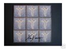 Crucifixion Blotter art by Alex Grey, SIGNED BY LEARY