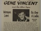 GENE VINCENT BE-BOP A-LULA PROMO CAP 3450, MINT-