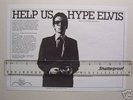 ELVIS COSTELLO MY AIM + HYPE SHEETS MINT UNUSED PUNK?