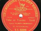 BORONAT OLIMPIA Opera 78rpm G&T 53346 Valse de Traviata