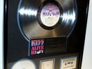 KISS original gold RIAA Award (*CRIA*BPI*) Alive 2