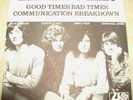 LED ZEPPELIN Good Times, Bad Times RARE Swedish PS 7