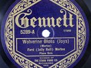 Jelly Roll Morton WOLVERINE BLUES Gennett 78