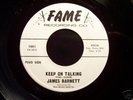 Northern Soul 45 JAMES BARNETT on FAME Keep On Talking