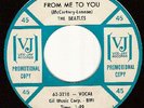 rare BEATLES 1964 VJ 581 white label promo PLEASE ME 45