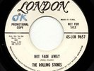 ROLLING STONES - Not Fade Away - WHITE LABEL PROMO 45