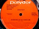 DON RAY Standing In The Rain RARE POLYDOR PROMO 12 1978