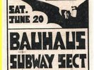 Bauhaus Subway Sect The Birthday Party Friars '81 flyer