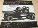 AEROSMITH group autographed signed ALBUM / LP w/COA