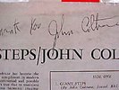 JOHN COLTRANE Signed/Autographed COVER Giant Steps LP