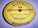 Original Elvis Presley Good Rockin Tonight 78 Sun 210