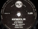 78-ELVIS-Sentimental Me-SA RCA-EXC CONDITION-NO RESERVE
