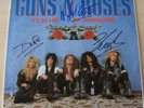 GUNS N ROSES group autographed signed ALBUM / LP w/COA