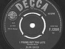 ALAN DAVID on UK DECCA Rare Northern Soul Popcorn 45