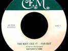 Rare  Psych Funk 45 NATURE'S TIME on C.E.M.