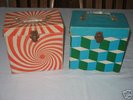 2 VINTAGE PSYCHEDELIC RECORD CASES w/ 90+ 45 RPM RECORD