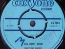 RIGHTEOUS FLAMES 45 YOU DON'T KNOW, RARE COXSONE 1968