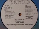 PETER BROWN - DANCE WITH ME WLP 12'' SINGLE (LISTEN)