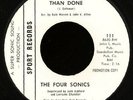 NORTHERN SOUL 45- THE FOUR SONICS Near Mint US PROMO 7