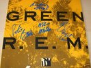 R.E.M group autographed signed ALBUM / LP w/COA