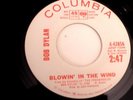 BOB DYLAN-BLOWIN' IN THE WIND,COLUMBIA DJ WLP,RED PRINT