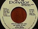 DORIS BADIE | WHY IS LEAVING YOU | RARE SOUL 45