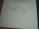 JUSTIN TIMBERLAKE RARE ORIGINAL AUTOGRAPH SIGNED MENU +