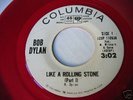 BOB DYLAN -Like a Rolling Stone RED VINYL PROMO rare 7