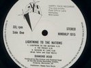 Diamond Head-Lightning To The Nations lp record