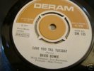 DAVID BOWIE VERY RARE DERAM 45 LOVE YOU TUESDAY N MINT
