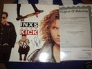 HAND SIGNED INXS KICK ALBUM BY MICHAEL HUTCHENCE