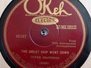 COFER BROTHERS 78 SHIP WENT DOWN on Okeh STRING BAND