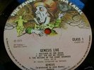 GENESIS LIVE LP 1973 RARE 1st UK PR LP A1U/B1U N/MINT