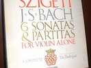 BACH 6 Sonatas Partitas SOLO VIOLIN SZIGETI BG 627/9