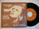 DAVID BOWIE CHANGES/ANDY WARHOL RARE GERMAN 45 PS