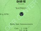 1966 Batman Movie 1 Sided Radio Spots EP Promo Record