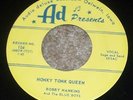 RARE Rockabilly 45 Bobby Hankins Honky Tonk Queen VG++