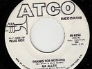 ATCO 6753 NA ALLEN Thanks For Nothing FAB SOUL 45