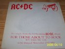 ACDC / FOR THOSE ABOUT TO ROCK -12' PROMO COPY