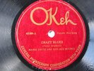 1ST BLUES RECORD MAMIE SMITH 'CRAZY BLUES' OKEH 4169