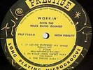MILES DAVIS LP WORKIN'  ORIGINAL PRESTIGE